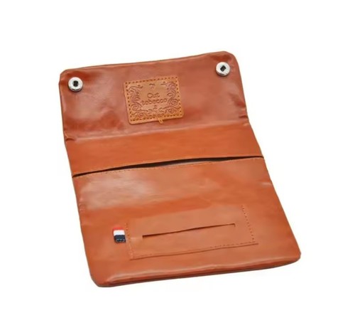 Leather tobacco pouch case - pouch,