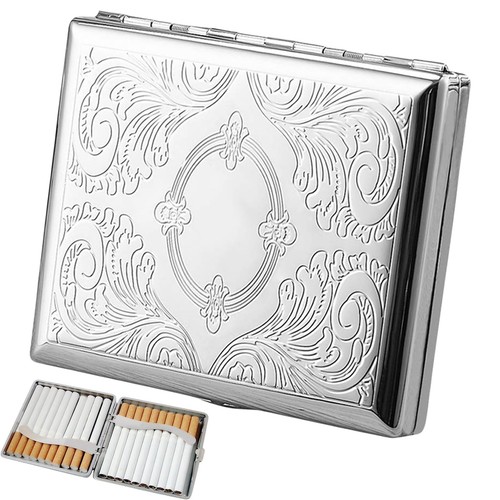 Slim silver cigarette - case, box