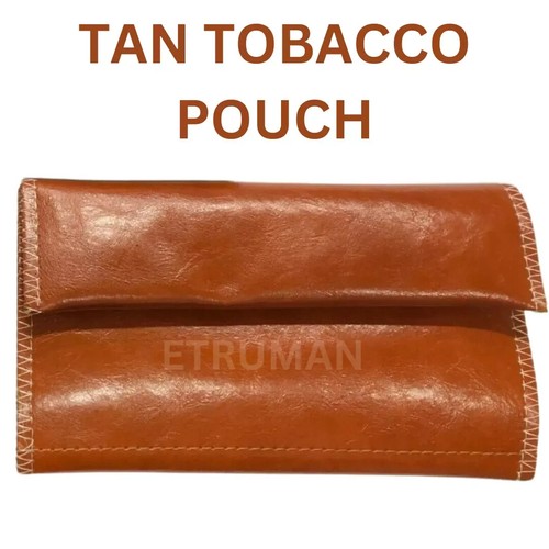 Tan tobacco pouch faux leather - tobacco,