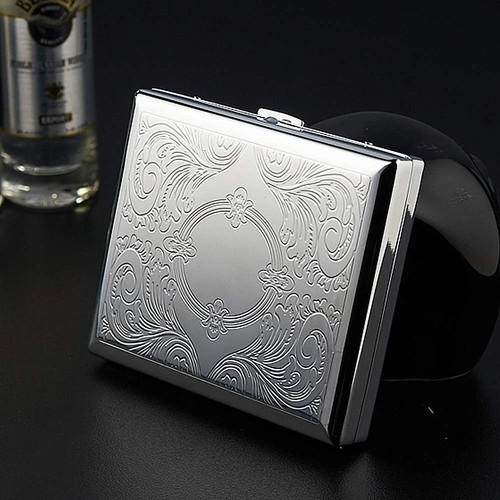 Metal cigarette case retro - metal,