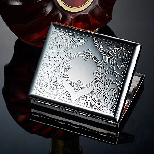 Metal cigarette case - cigarette, retro